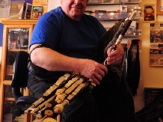 Sean Folsom, master bagpiper, pleased with the repair job by Steve Deutsch Woodwinds