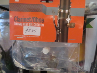 Thumb rest cushions for your right hand thumb on clarinet and oboes.